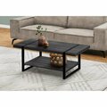 Daphnes Dinnette Coffee Table - Black Reclaimed Wood-Look & Black Metal DA3070862